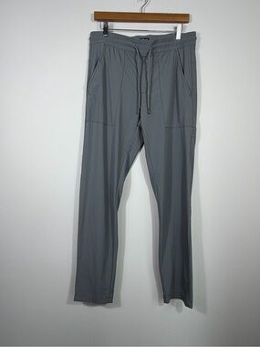 Royal Class Men’s Gray Stretch Nylon Travel Hiking Pants Drawstring Size M